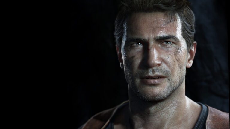 Primo piano di Nathan Drake in Uncharted 4