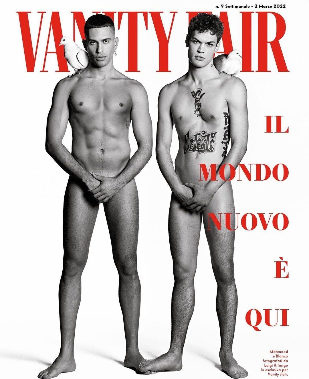 Mahmood e Blanco nudi sulla copertina di Vanity Fair