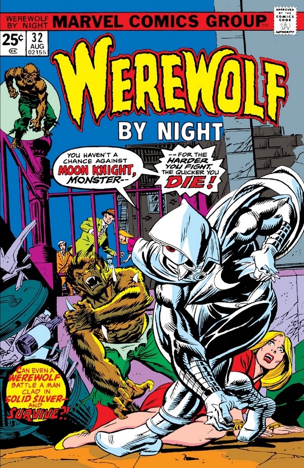 La copertina del fumetto con la prima apparizione di Moon Knight