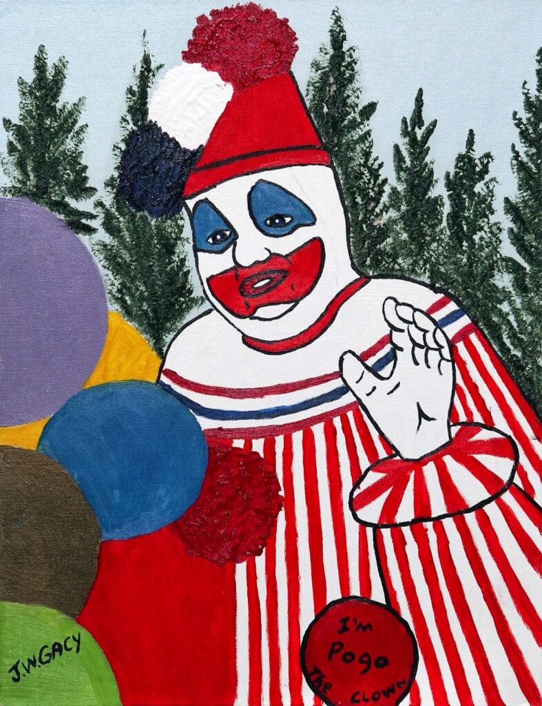 John Wayne Gacy quadro Pogo the Clown