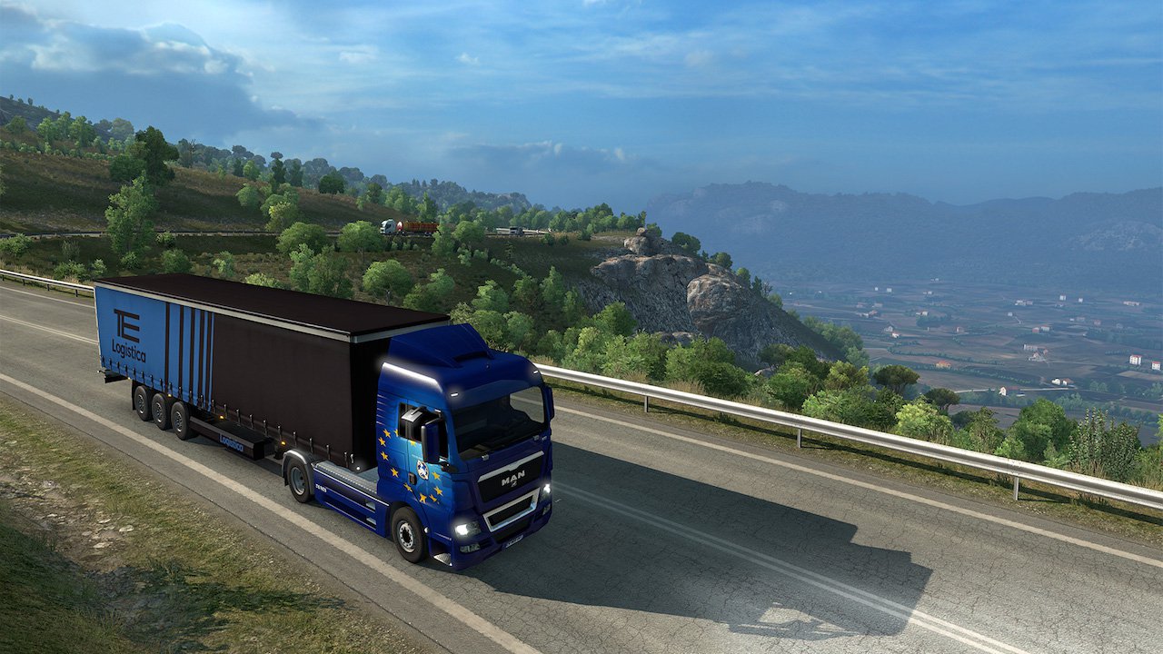 euro truck simulator camion blu