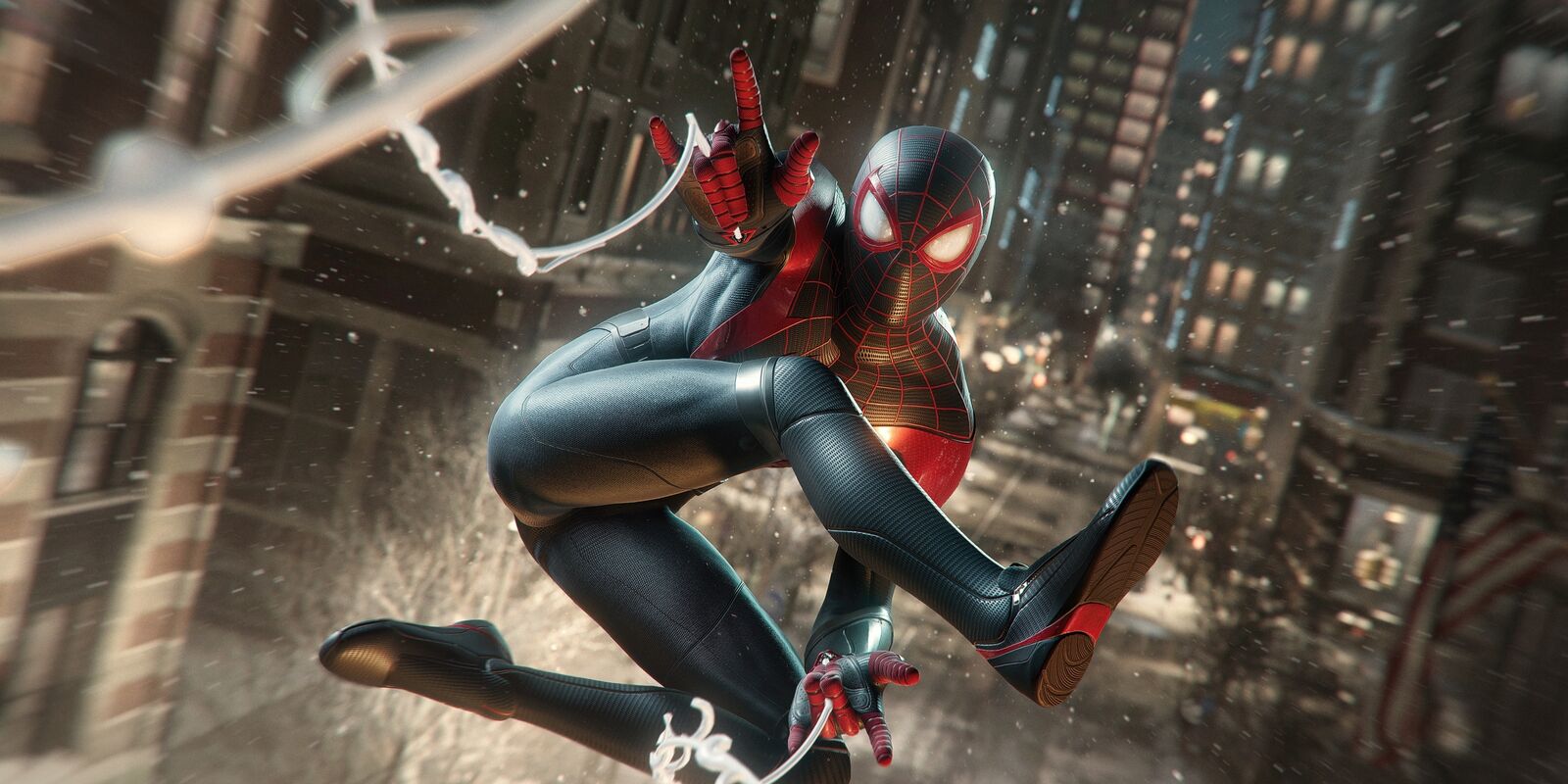 Spider Man Miles Morales webswing
