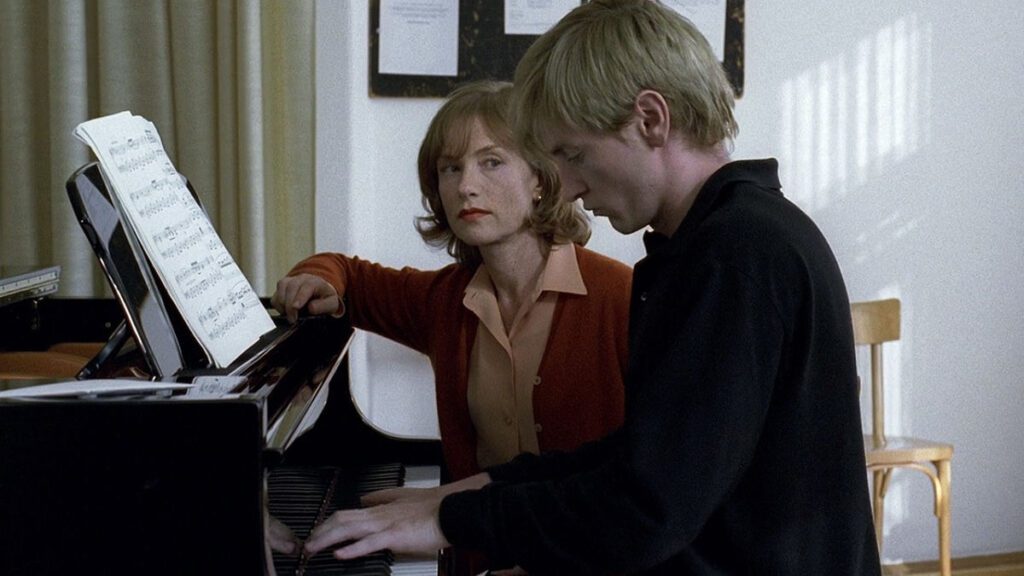 Isabelle Huppert e il suo allievo ne La Pianista