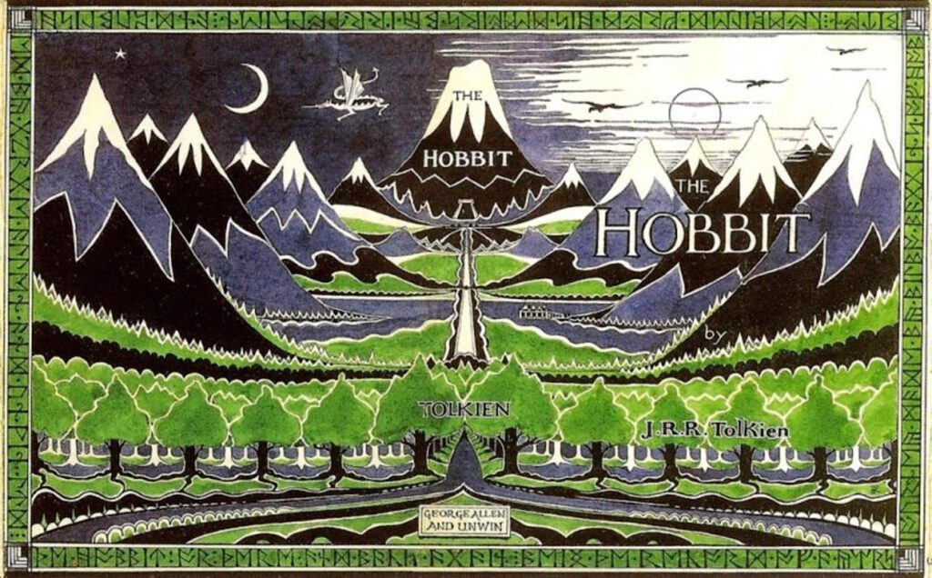 un'immagine della cover del libro de lo hobbit