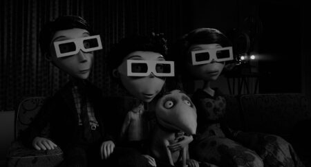 Una scena di Frankenweenie