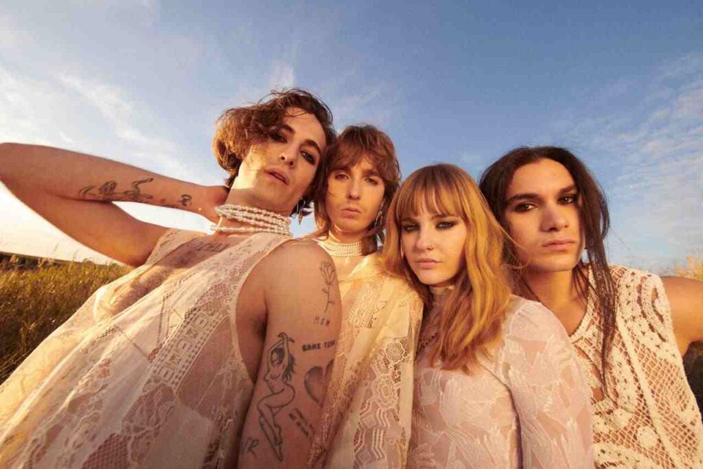 Fotografia che ritrae il gruppo dei Maneskin