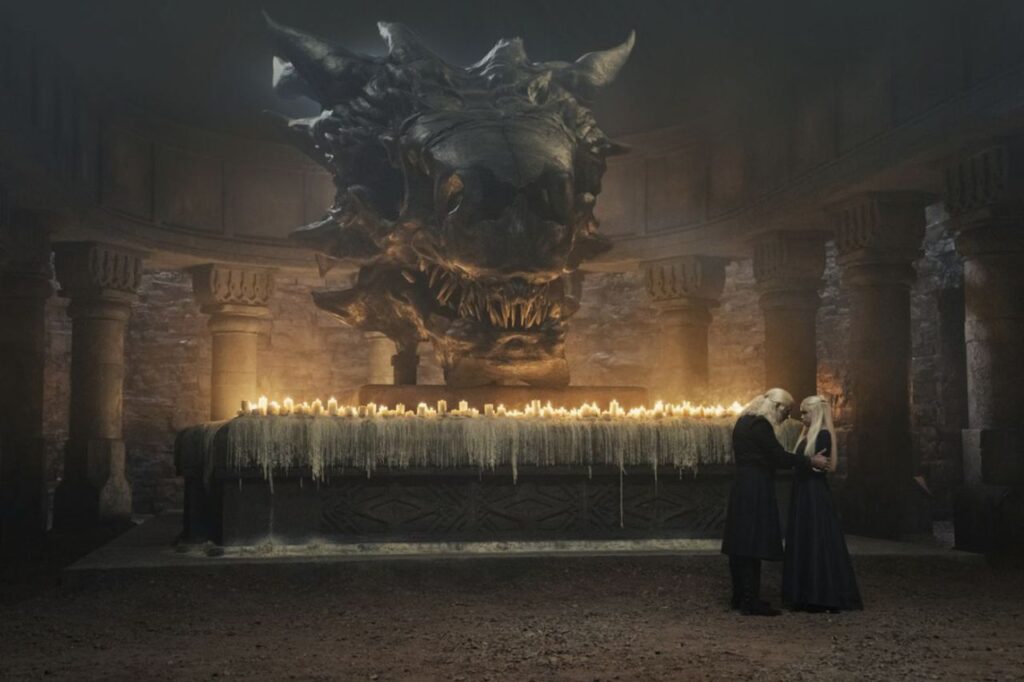 Una scena dal primo episodio di House of the Dragon
