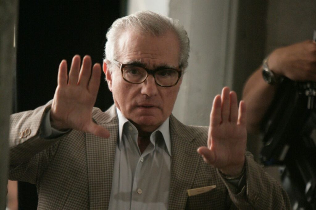 Martin Scorsese sul set