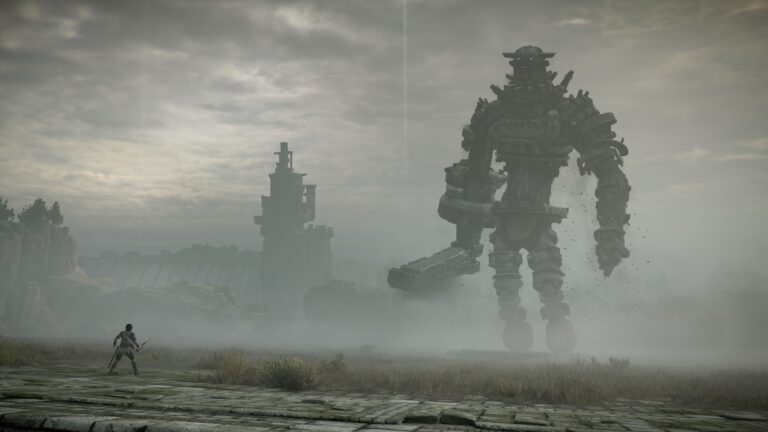 shadow of the colossus una scena del gioco