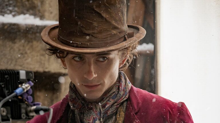 Timothée Chalamet come Willy Wonka
