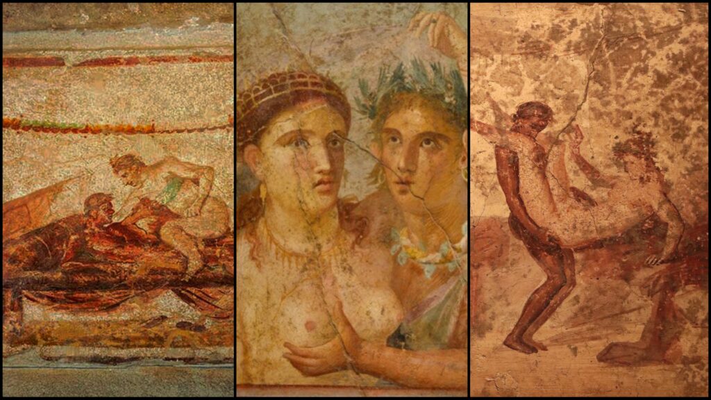 Scena erotica nelle lupanare di Pompei - Museo Archeologico di Napoli