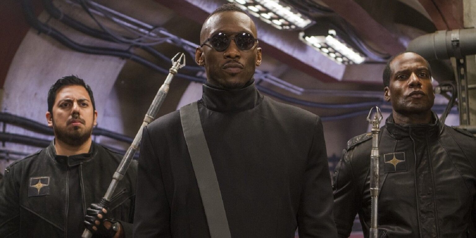 Frame che raffigura Mahershala Ali nei panni di Blade