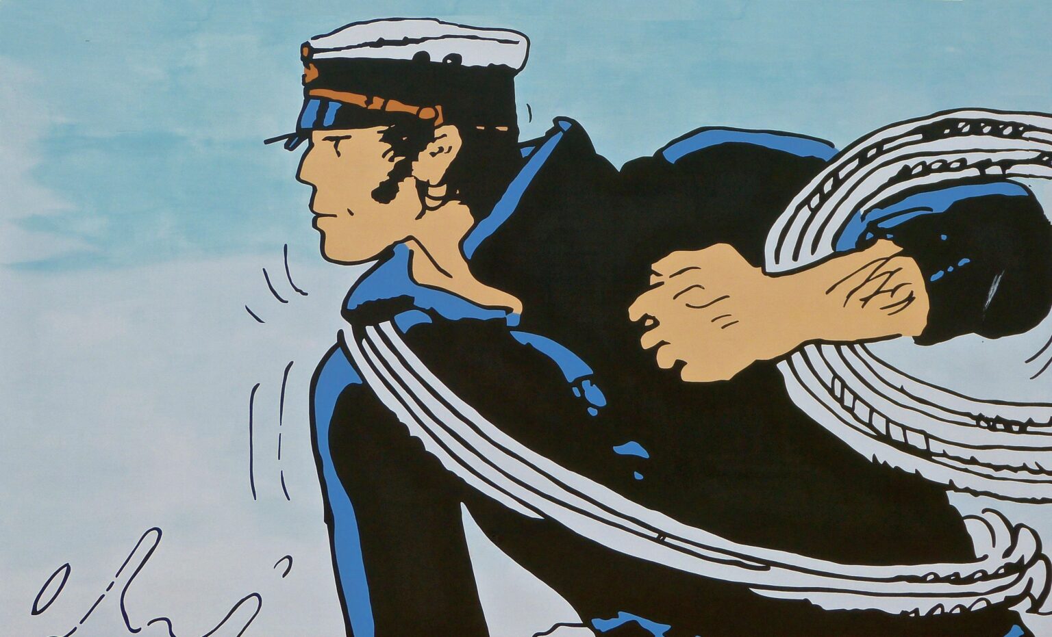 Illustrazione di Corto Maltese di Hugo Pratt