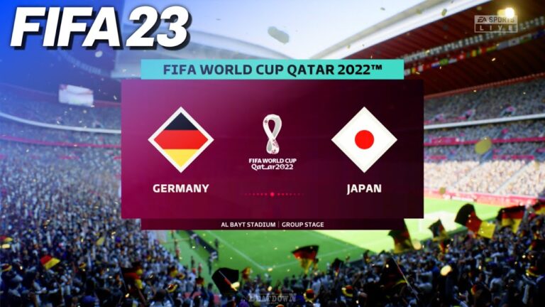 una schermata di Germania-Giappone in FIFA 23