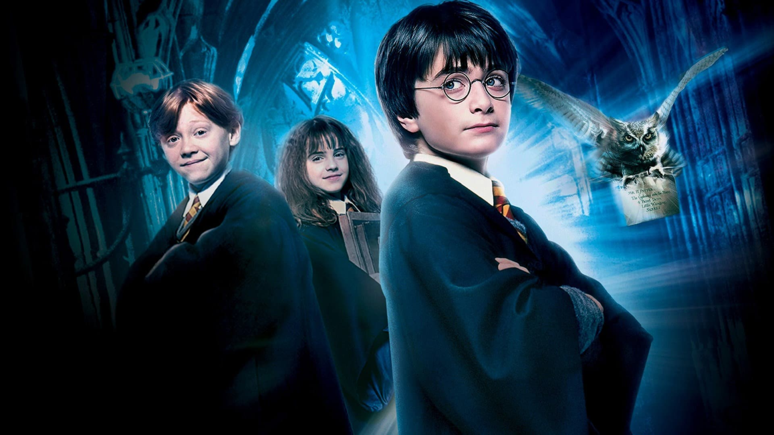 I tre protagonisti della saga di Harry Potter