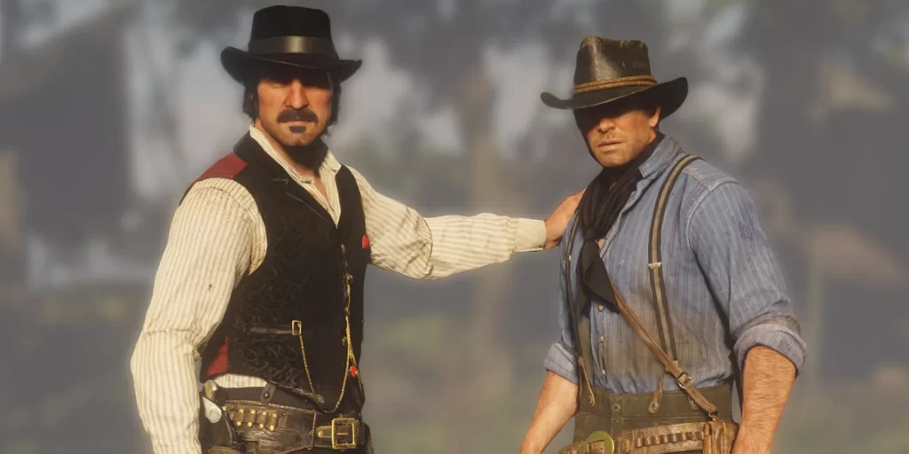 Dutch e Arthur in Red Dead Redemption 2