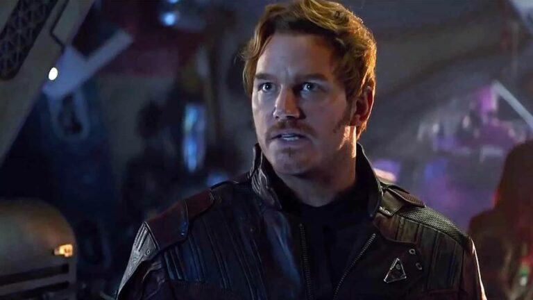 Frame che ritrae Chris Pratt in Guardiani della Galassia