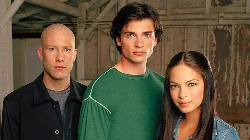 Frame che ritrae i protagonisti di Smallville