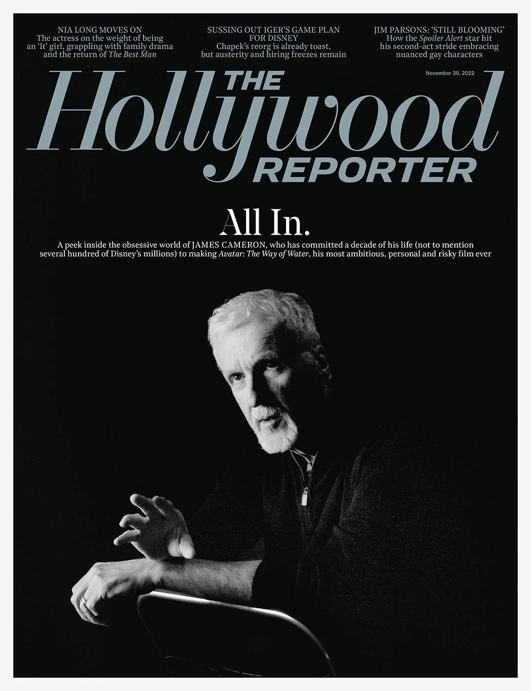 la cover di the hollywood reporter dedicata a james cameron