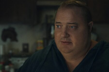 Frame che ritrae Brendan Fraser in The Whale