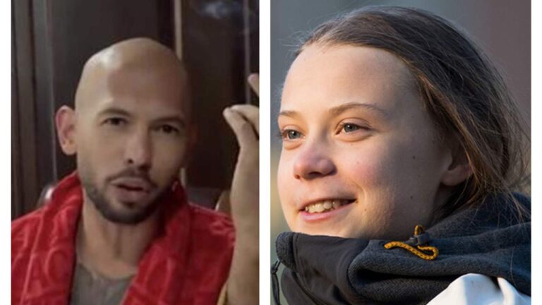 Andrew Tate e Greta Thunberg