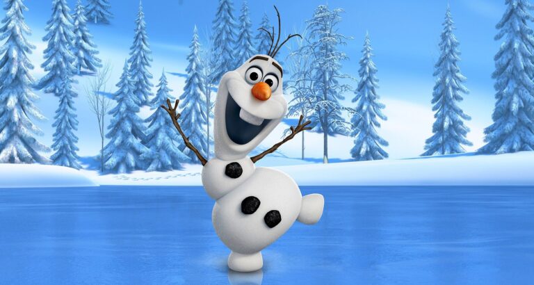 Frame che ritrae Olaf in Frozen