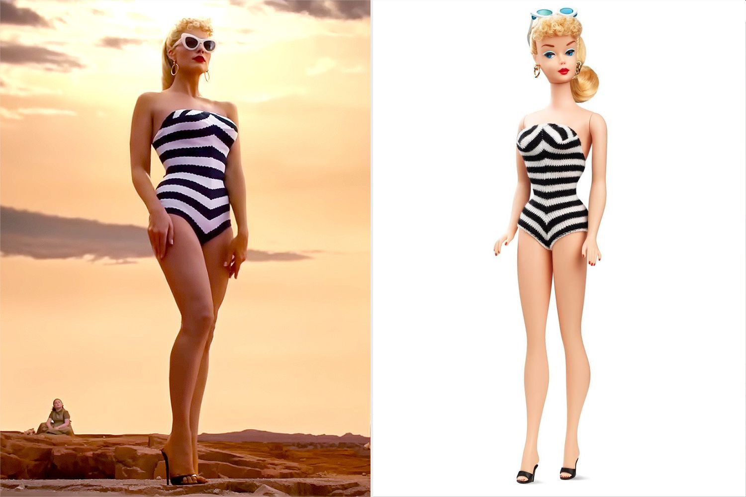 Barbie e Margot Robbie a confronto