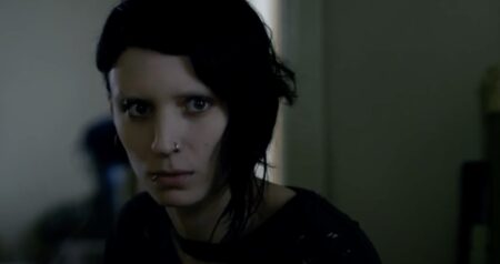 Frame che ritrae Rooney Mara in Millennium