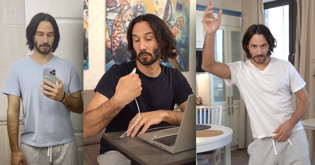 L'account Deepfake di Keanu Reeves su TikTok