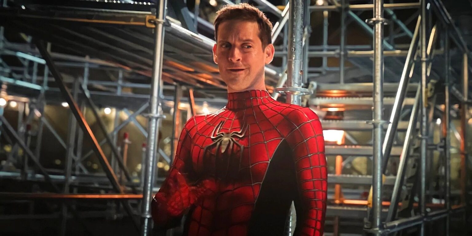 Frame che ritrae Tobey Maguire in Spider-Man: No Way Home