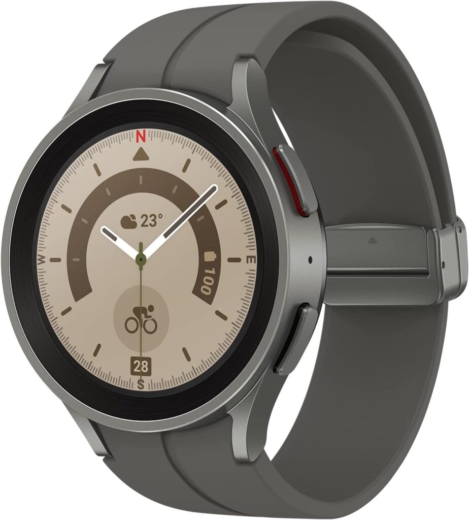 Smartwatch Samsung Galaxy Watch5 Pro Bluetooth 45 mm Grigio Titanio, offerta su Amazon, risparmi 153 euro