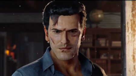 Frame che raffigura Bruce Campbell nella serie animata di Evil Dead