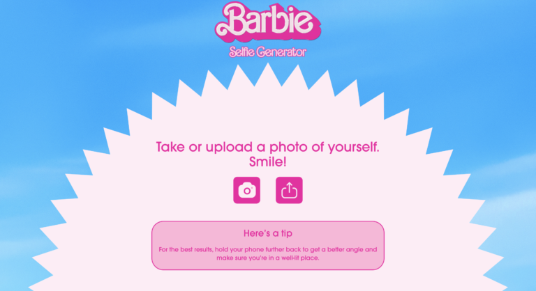 barbie selfie screenshot