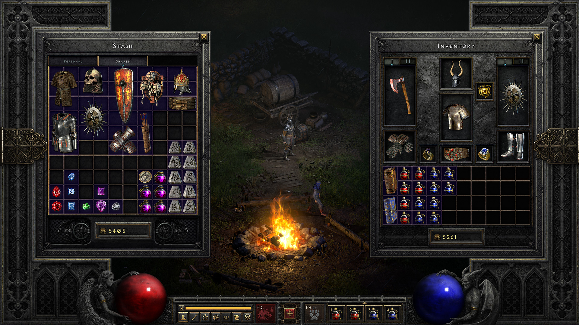 Diablo 2 schermata equipaggiamento