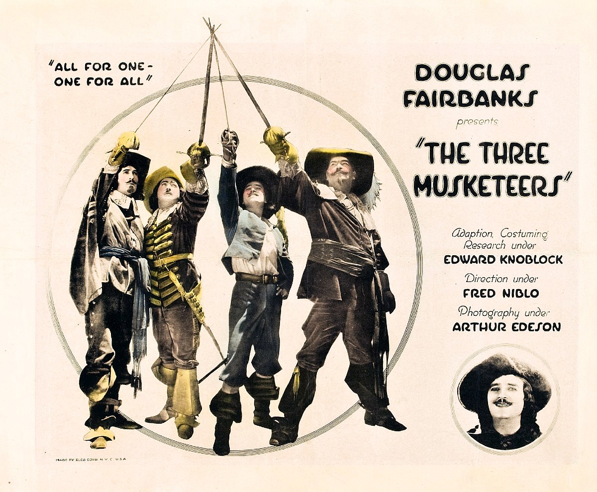 Copertina film 1921 'I tre moschettieri 