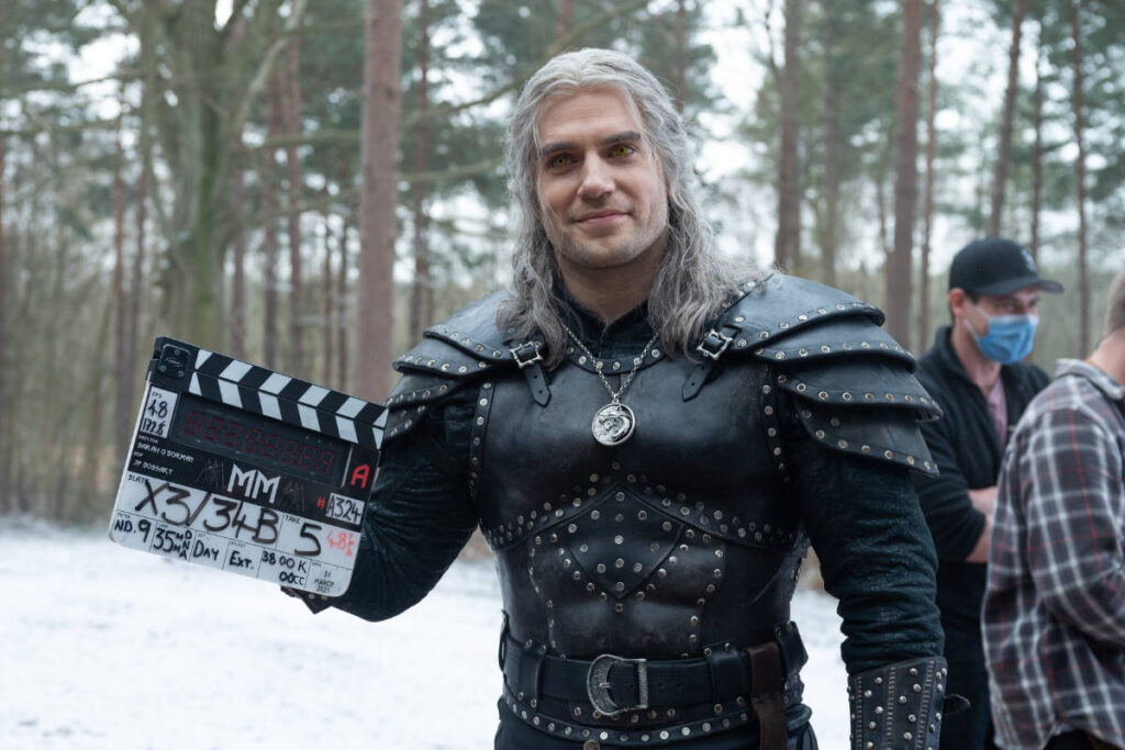 Henry Cavill sul set di The Witcher