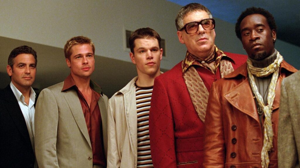George Clooney, Brad Pitt e Matt Damon in Ocean's Eleven