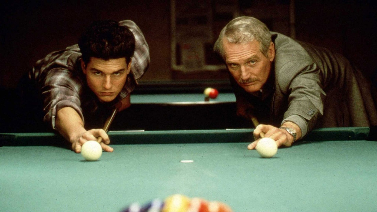 Tom Cruise e Paul Newman giocano a biliardo in il colore dei soldi