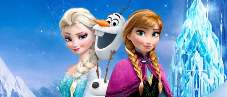 Olaf, Elsa e Anna in Frozen