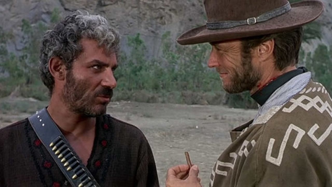 Indio (Gian Maria Volonté) e il Monco (Clint Eastwood) in una scena del film. Fonte: Produzioni Europee Associate