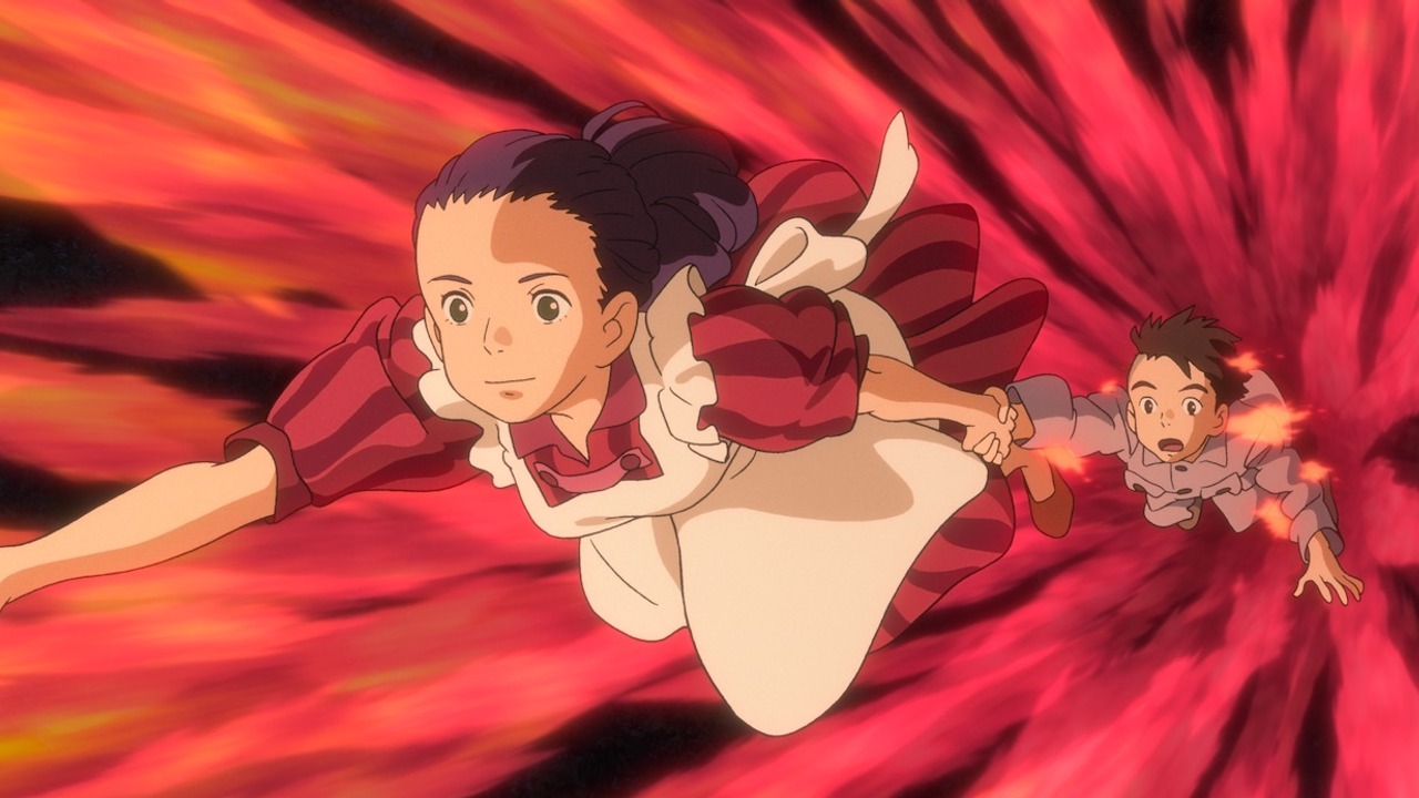 Una scena de Il ragazzo e l'airone di Hayao Miyazaki
