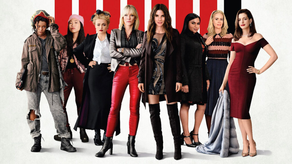 Le protagoniste in un poster del film Ocean's 8