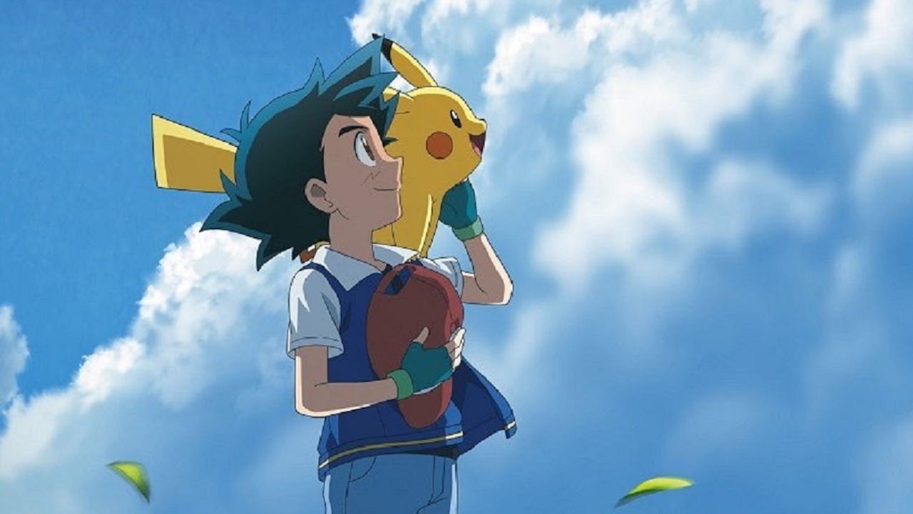 Ash e Pikachu guardano in alto