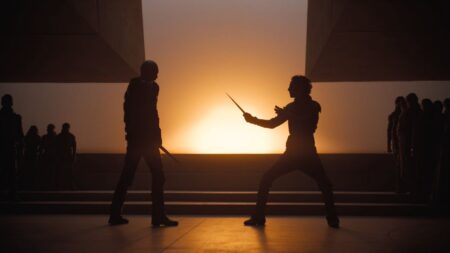 Il duello tra Paul e Feyd-Rautha in Dune - Parte Due, fonte: Warner Bros. Italia