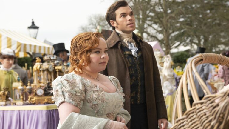 Una foto di scena di Bridgerton 3