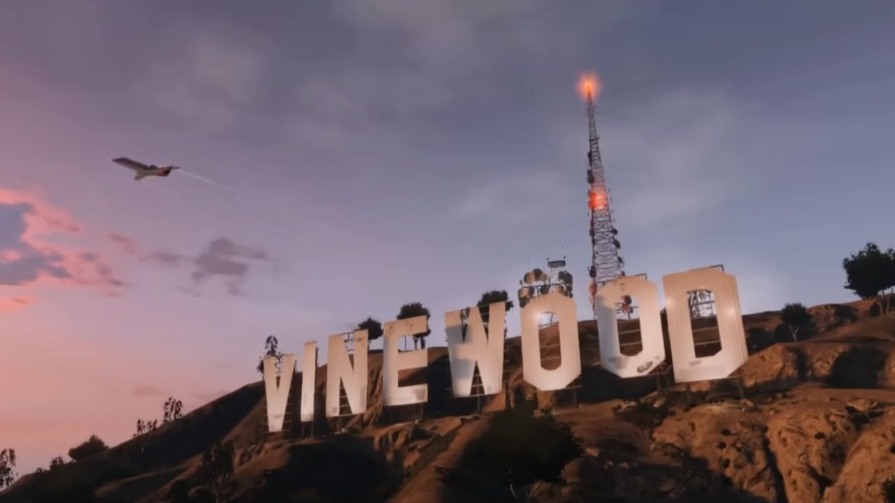 Vinewood nel trailer di Gta V, fonte: Rockstar Games