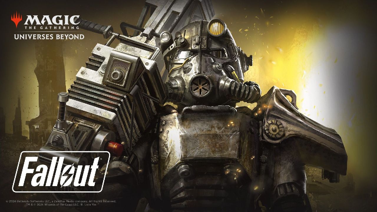 Il poster della collaborazione tra Fallout e Magic The Gathering