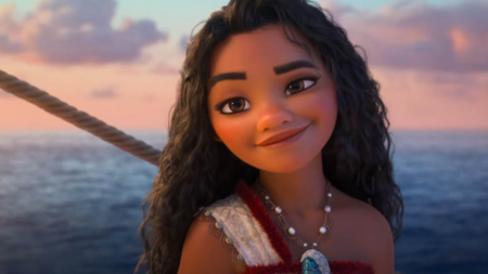 Un'immagine di Vaiana dal trailer di Oceania 2