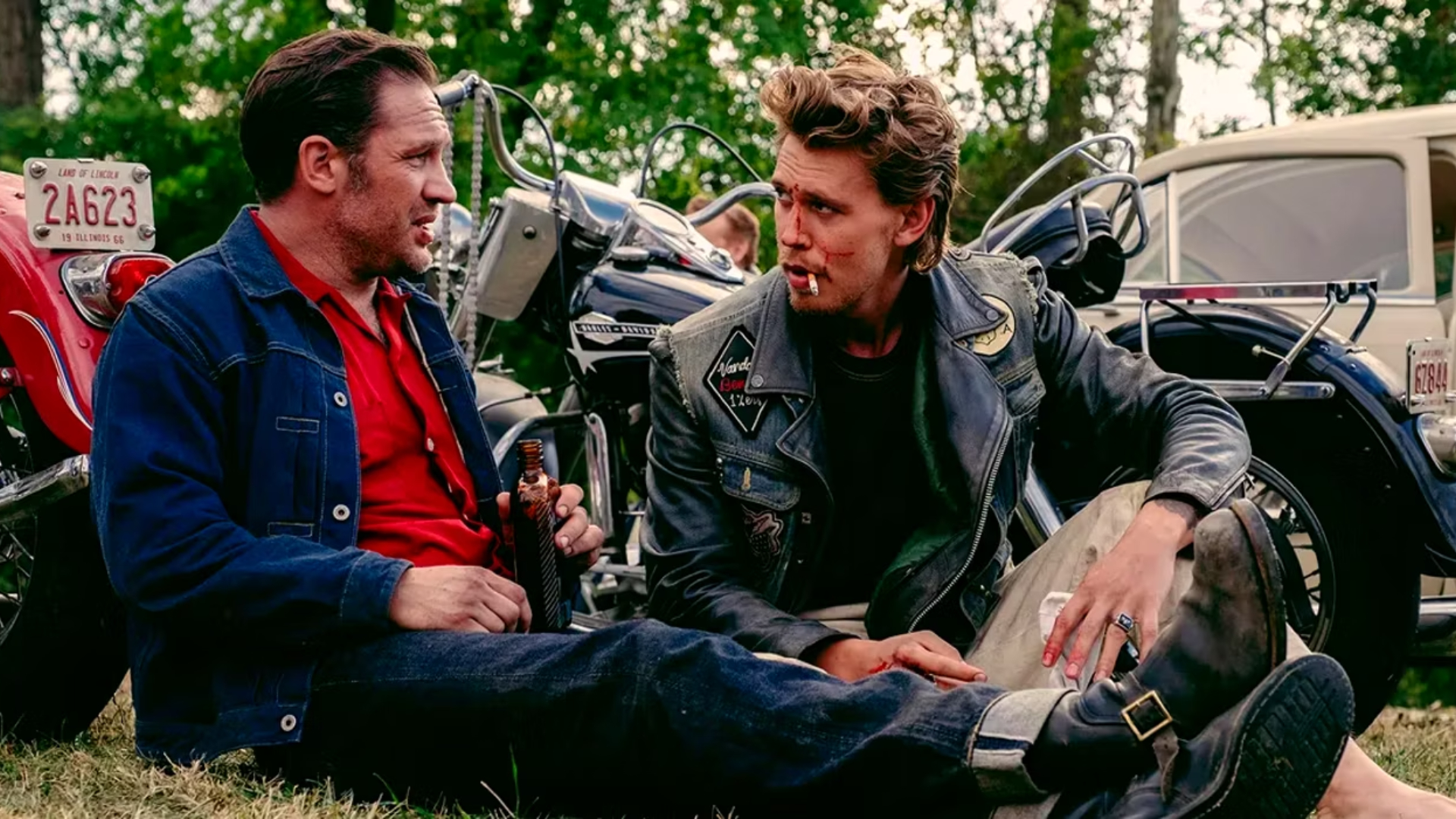 Tom Hardy e Austin Butler in The Bikeriders 