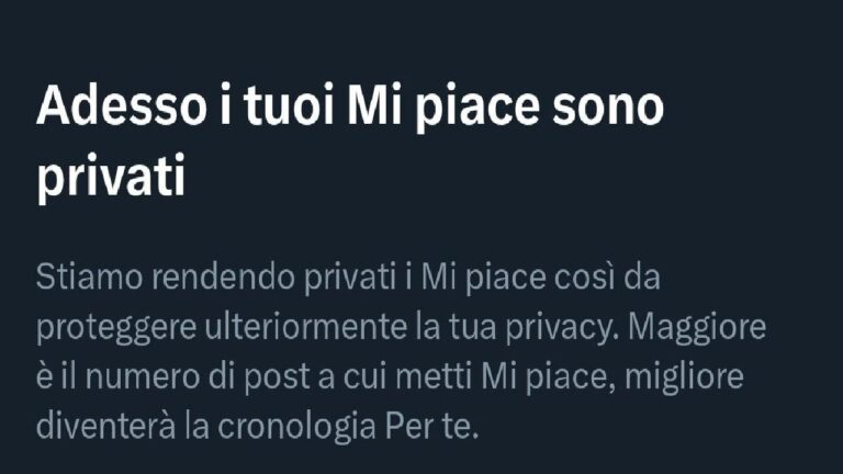 Il nuovo avviso di X